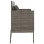 Garden bench with gray synthetic rattan cushions by , garden benches - Ref: Foro24-365773, Price: 155,53 €, Discount: %