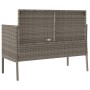 Gartenbank mit grauen synthetischen Rattankissen von , Gartenbänke - Ref: Foro24-365773, Preis: 153,21 €, Rabatt: %