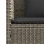 Garden bench with gray synthetic rattan cushions by , garden benches - Ref: Foro24-365773, Price: 155,53 €, Discount: %