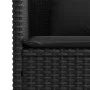 Garden bench with black synthetic rattan cushions by , garden benches - Ref: Foro24-365771, Price: 153,96 €, Discount: %