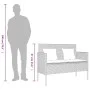 Garden bench with black synthetic rattan cushions by , garden benches - Ref: Foro24-365771, Price: 153,96 €, Discount: %