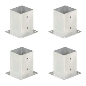 Pfostenanker 4 Stück verzinkter Stahl 101 mm von vidaXL, Zaunpfosten - Ref: Foro24-145450, Preis: 37,22 €, Rabatt: %