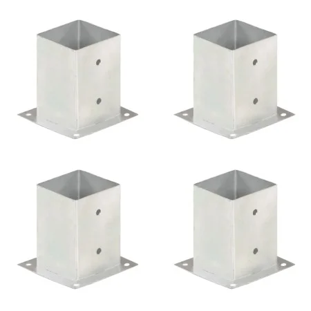 Pfostenanker 4 Stück verzinkter Stahl 101 mm von vidaXL, Zaunpfosten - Ref: Foro24-145450, Preis: 37,22 €, Rabatt: %