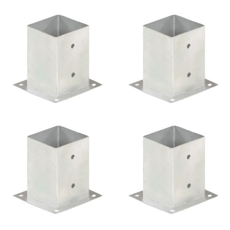 Pfostenanker 4 Stück verzinkter Stahl 101 mm von vidaXL, Zaunpfosten - Ref: Foro24-145450, Preis: 37,22 €, Rabatt: %