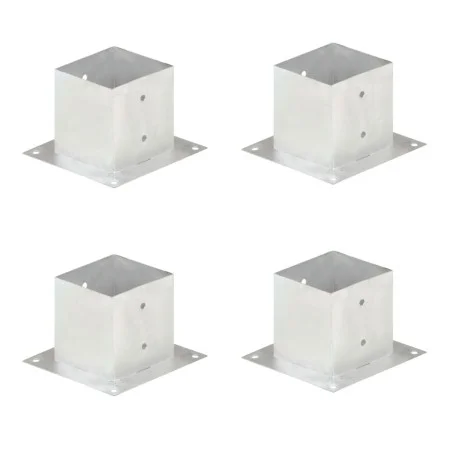 Pfostenanker 4 Stück verzinkter Stahl 141 mm von vidaXL, Zaunpfosten - Ref: Foro24-145452, Preis: 52,95 €, Rabatt: %