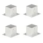 Anclajes para postes 4 unidades metal galvanizado 141 mm by vidaXL, fence posts - Ref: Foro24-145452, Price: 54,01 €, Discoun...