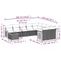 Gartensofa-Set 10-teilig mit schwarzen synthetischen Rattankissen von , Gartensets - Ref: Foro24-3260396, Preis: 626,30 €, Ra...