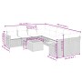 9-teiliges Gartensofa-Set mit beigen synthetischen Rattankissen von , Gartensets - Ref: Foro24-3259070, Preis: 598,97 €, Raba...