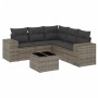 6-teiliges Gartenmöbel-Set und graue synthetische Rattankissen von , Gartensets - Ref: Foro24-3222559, Preis: 379,52 €, Rabat...