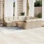 Gartensofa-Set mit Kissen, 13-teilig, beiges synthetisches Rattan von , Gartensets - Ref: Foro24-3258992, Preis: 884,96 €, Ra...