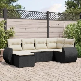 6-piece garden sofa set and black synthetic rattan cushions by , Modular outdoor sofas - Ref: Foro24-3221655, Price: 386,92 €...