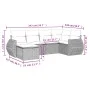 6-piece garden sofa set and black synthetic rattan cushions by , Modular outdoor sofas - Ref: Foro24-3221655, Price: 386,92 €...