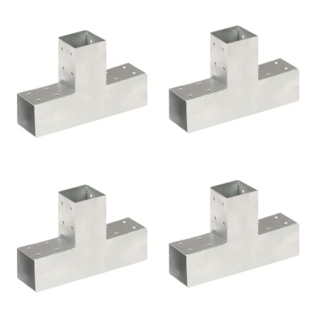 T-Pfostenverbinder 4 Stück verzinktes Metall 71x71 mm von vidaXL, Zaunpfosten - Ref: Foro24-145456, Preis: 66,56 €, Rabatt: %