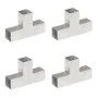 T-Pfostenverbinder 4 Stück verzinktes Metall 71x71 mm von vidaXL, Zaunpfosten - Ref: Foro24-145456, Preis: 57,05 €, Rabatt: %