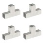T-Pfostenverbinder 4 Stück verzinktes Metall 71x71 mm von vidaXL, Zaunpfosten - Ref: Foro24-145456, Preis: 66,56 €, Rabatt: %