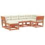 6-piece garden sofa set with wax-brown pine wood cushions by , Garden sets - Ref: Foro24-3217037, Price: 683,55 €, Discount: %