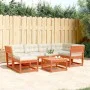 6-piece garden sofa set with wax-brown pine wood cushions by , Garden sets - Ref: Foro24-3217042, Price: 691,45 €, Discount: %
