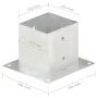 Pfostenanker 4 Stück verzinkter Stahl 141 mm von vidaXL, Zaunpfosten - Ref: Foro24-145452, Preis: 52,95 €, Rabatt: %