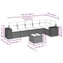 7-teiliges Gartensofa-Set mit grauen PE-Rattan-Kissen von , Gartensets - Ref: Foro24-3222599, Preis: 435,55 €, Rabatt: %