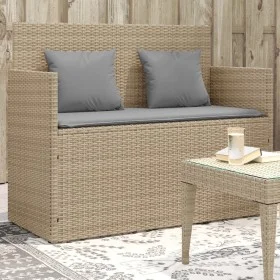 Garden bench with beige synthetic rattan cushions by , garden benches - Ref: Foro24-365765, Price: 191,43 €, Discount: %