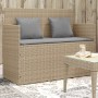 Garden bench with beige synthetic rattan cushions by , garden benches - Ref: Foro24-365765, Price: 187,77 €, Discount: %