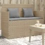 Gartenbank mit beigen synthetischen Rattankissen von , Gartenbänke - Ref: Foro24-365765, Preis: 192,78 €, Rabatt: %