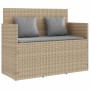 Garden bench with beige synthetic rattan cushions by , garden benches - Ref: Foro24-365765, Price: 187,77 €, Discount: %