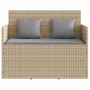 Garden bench with beige synthetic rattan cushions by , garden benches - Ref: Foro24-365765, Price: 187,77 €, Discount: %