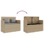 Garden bench with beige synthetic rattan cushions by , garden benches - Ref: Foro24-365765, Price: 187,77 €, Discount: %