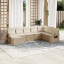 Juego de sofás de jardín con cojines beige 8 pzas ratán PE de , Conjuntos de jardín - Ref: Foro24-3252895, Precio: 563,41 €, ...