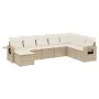 Gartensofa-Set mit beigen Kissen 8 Stück PE-Rattan von , Gartensets - Ref: Foro24-3252895, Preis: 581,59 €, Rabatt: %