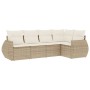 Garden sofa set with cushions 5 pieces beige synthetic rattan by , Garden sets - Ref: Foro24-3253665, Price: 403,44 €, Discou...