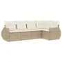 Garden sofa set with cushions 5 pieces beige synthetic rattan by , Garden sets - Ref: Foro24-3253665, Price: 404,04 €, Discou...