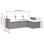 Gartensofa-Set mit Kissen, 4-teilig, beiges synthetisches Rattan von , Gartensets - Ref: Foro24-3258307, Preis: 263,28 €, Rab...