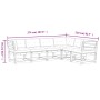 6-piece garden sofa set with Douglas fir wood cushions by , Garden sets - Ref: Foro24-3217028, Price: 625,51 €, Discount: %