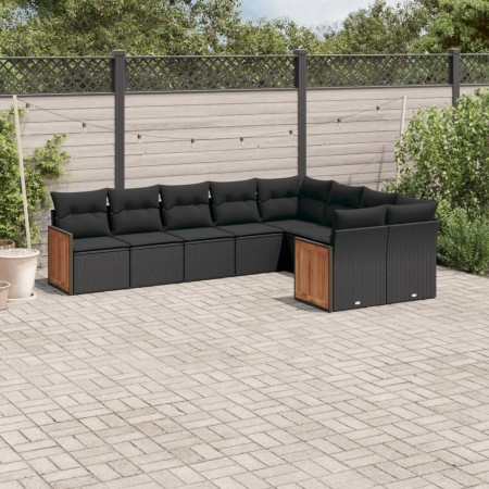 8-piece garden sofa set and black synthetic rattan cushions by , Garden sets - Ref: Foro24-3260382, Price: 593,76 €, Discount: %