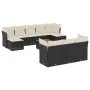 11-piece garden sofa set and black synthetic rattan cushions by , Garden sets - Ref: Foro24-3223879, Price: 597,84 €, Discoun...