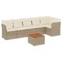7-piece garden sofa set and beige synthetic rattan cushions by , Garden sets - Ref: Foro24-3223650, Price: 455,76 €, Discount: %