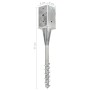 Ground spikes 6 pcs silver galvanized steel 8x8x57 cm by vidaXL, Spikes for anchoring in the ground - Ref: Foro24-145438, Pri...