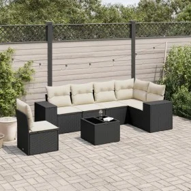 7-piece garden dining set and black synthetic rattan cushions by , Garden sets - Ref: Foro24-3222635, Price: 447,65 €, Discou...