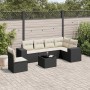 7-teiliges Garten-Essset und schwarze Kissen aus synthetischem Rattan von , Gartensets - Ref: Foro24-3222635, Preis: 402,89 €...