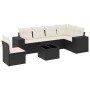 7-teiliges Garten-Essset und schwarze Kissen aus synthetischem Rattan von , Gartensets - Ref: Foro24-3222635, Preis: 402,89 €...