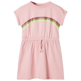 Vestido infantil con cordón rosa claro 104