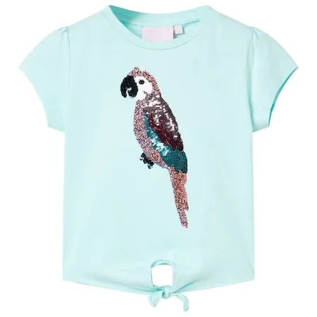 Camiseta infantil aguamarina claro 116 de , Camisetas para niños - Ref: Foro24-10556, Precio: 8,64 €, Descuento: %