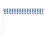 Manual retractable awning with blue and white LED 400x300 cm by , Awnings - Ref: Foro24-3068901, Price: 366,55 €, Discount: %