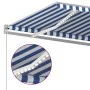 Manual retractable awning with blue and white LED 400x300 cm by , Awnings - Ref: Foro24-3068901, Price: 366,55 €, Discount: %