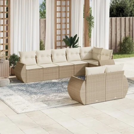 Gartensofa-Set mit beigen Kissen 8 Stück PE-Rattan von , Modulare Sofas für den Außenbereich - Ref: Foro24-3221617, Preis: 69...
