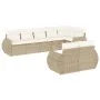 Gartensofa-Set mit beigen Kissen 8 Stück PE-Rattan von , Modulare Sofas für den Außenbereich - Ref: Foro24-3221617, Preis: 69...
