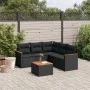 Set de sofás de jardín 6 piezas y cojines ratán sintético negro de , Conjuntos de jardín - Ref: Foro24-3258366, Precio: 391,0...