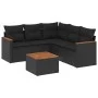 Set de sofás de jardín 6 piezas y cojines ratán sintético negro de , Conjuntos de jardín - Ref: Foro24-3258366, Precio: 391,0...